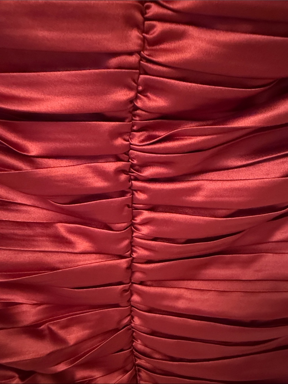Red Ruched Homecoming Mini Dress - Picture 4 of 5